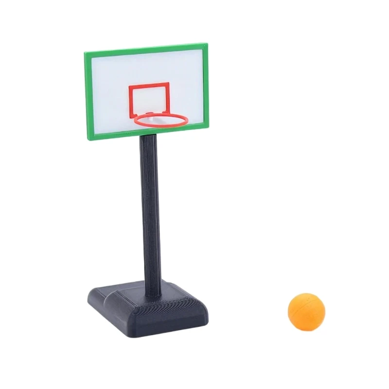

Miniature Basketball Hoop Set for 1/12 Doll House Decoration Educational Model for Children Creativity Easy Assembly 15UB