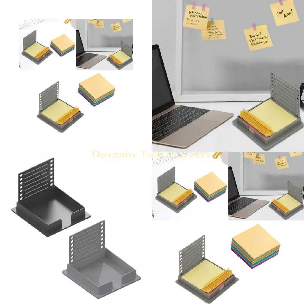 QX2E قالب استنسل ملاحظات لاصق مكون من قطعتين لمشاركات تخزين الأدوات المكتبية المريحة وحامل الملاحظات ومنظمات المخطط اليومي