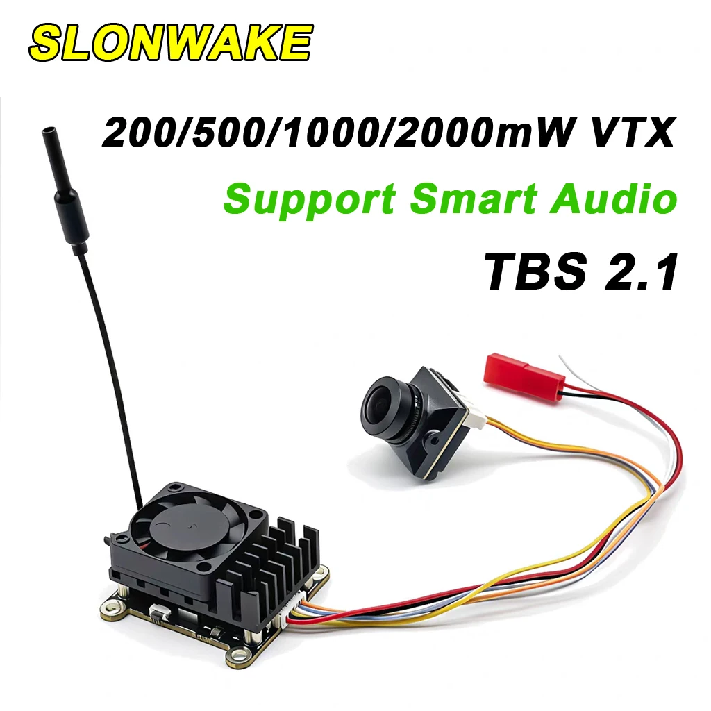 SLONWAKE 5.8Ghz 2W FPV Wireless VTX Transmitter Built-in Microphone and CADDX Ratel 2 fpv camera use for long distance RC Drones