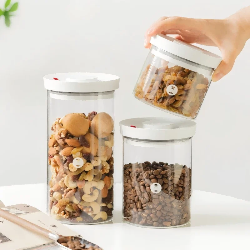 Timemore 2.0 Vacuum-Sealed Borosilicate Glass Canister (400/800/1200ml)Durable, Shatter-Resistant, Food-Grade