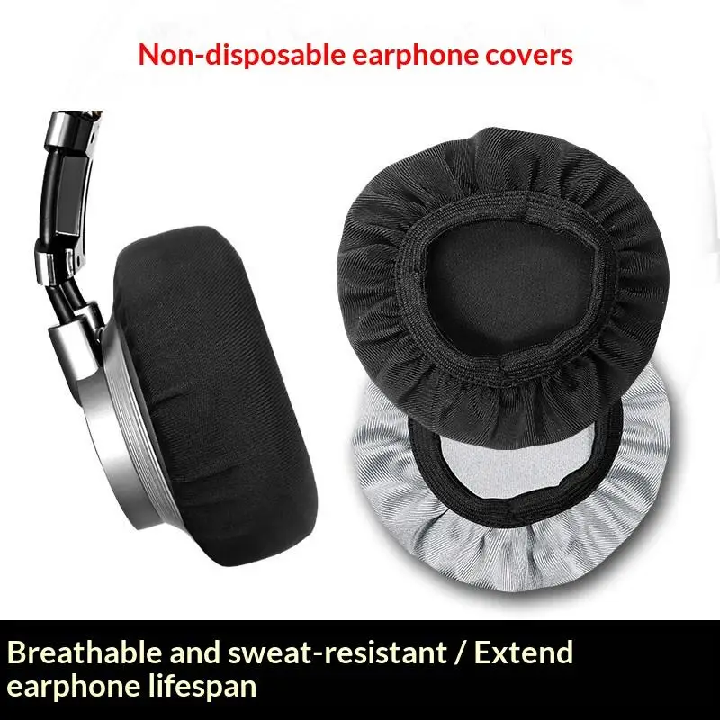 2 Stück elastische Elastan-Kopfhörer-Ohrenschützer, waschbare, dehnbare Ohrpolster-Schutzvorrichtungen für Over-Ear-Kopfhörer, Kopfhörer-Schweißpolster. – Detail 4