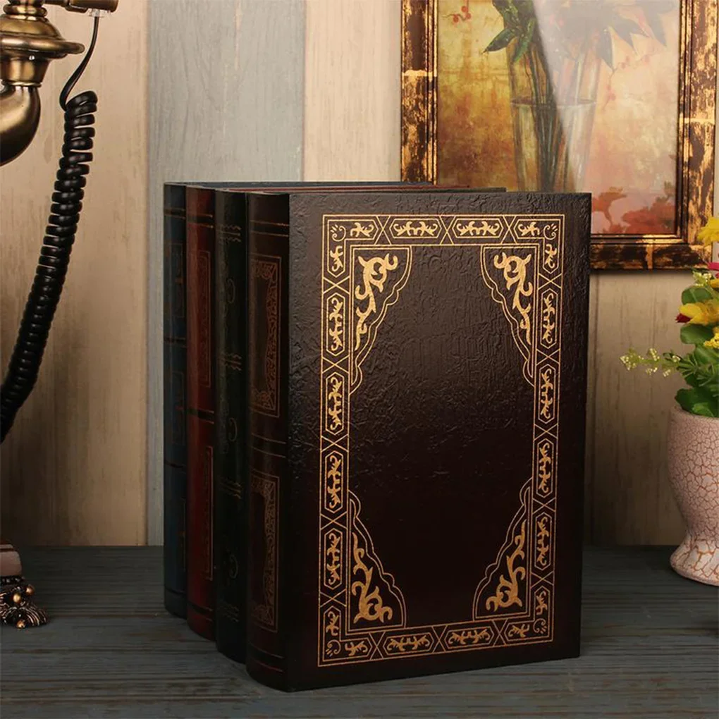 European Retro Fake Book Shape Storage Box Ornaments Office Decoration Secret Item Organizer Household Items Collection