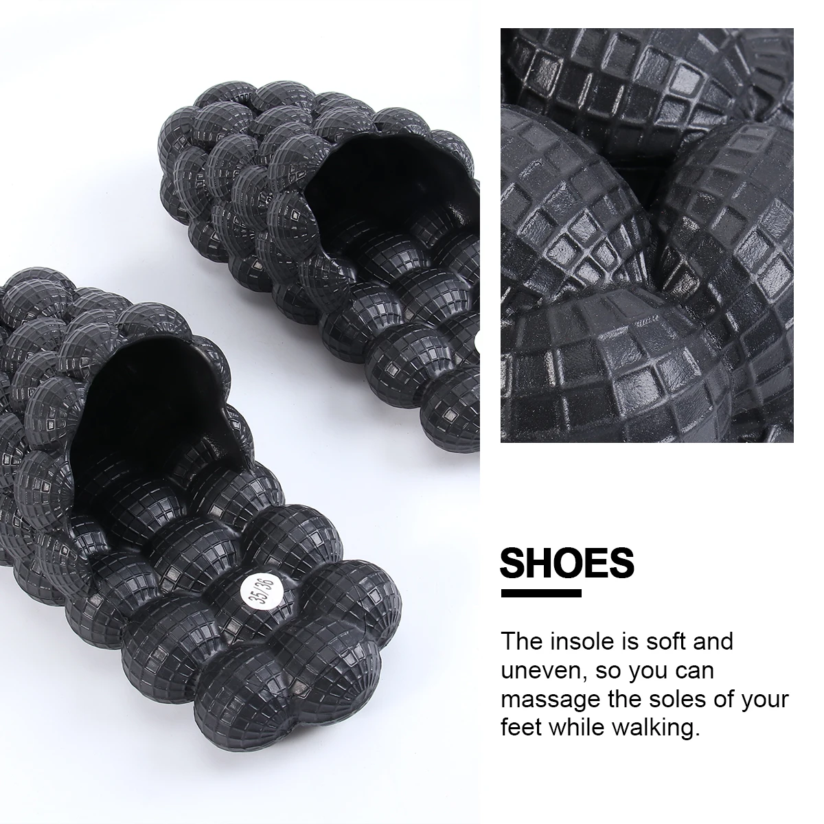 

1 Pair Summer Personality Bubble Sandals Men Women Non-Slip Comfortable Home Slippers Indoor Household Soft Durable Gift For