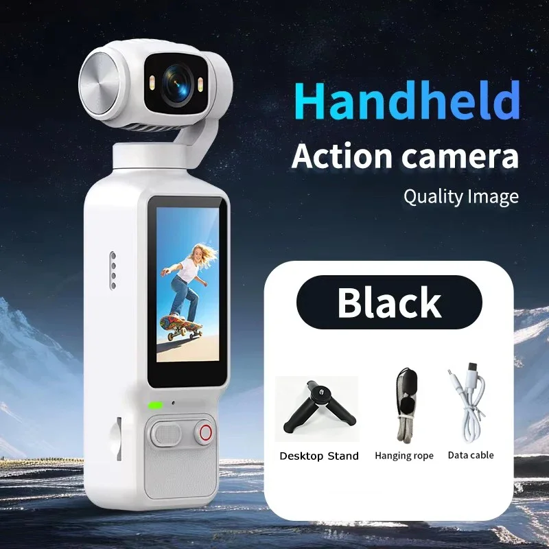 Lenovo HD 4K Action Camera 180° Rotatable For Vlog YouTube Tiktok Girls Record Life Video Recording Entry Portable Action Cam image 3