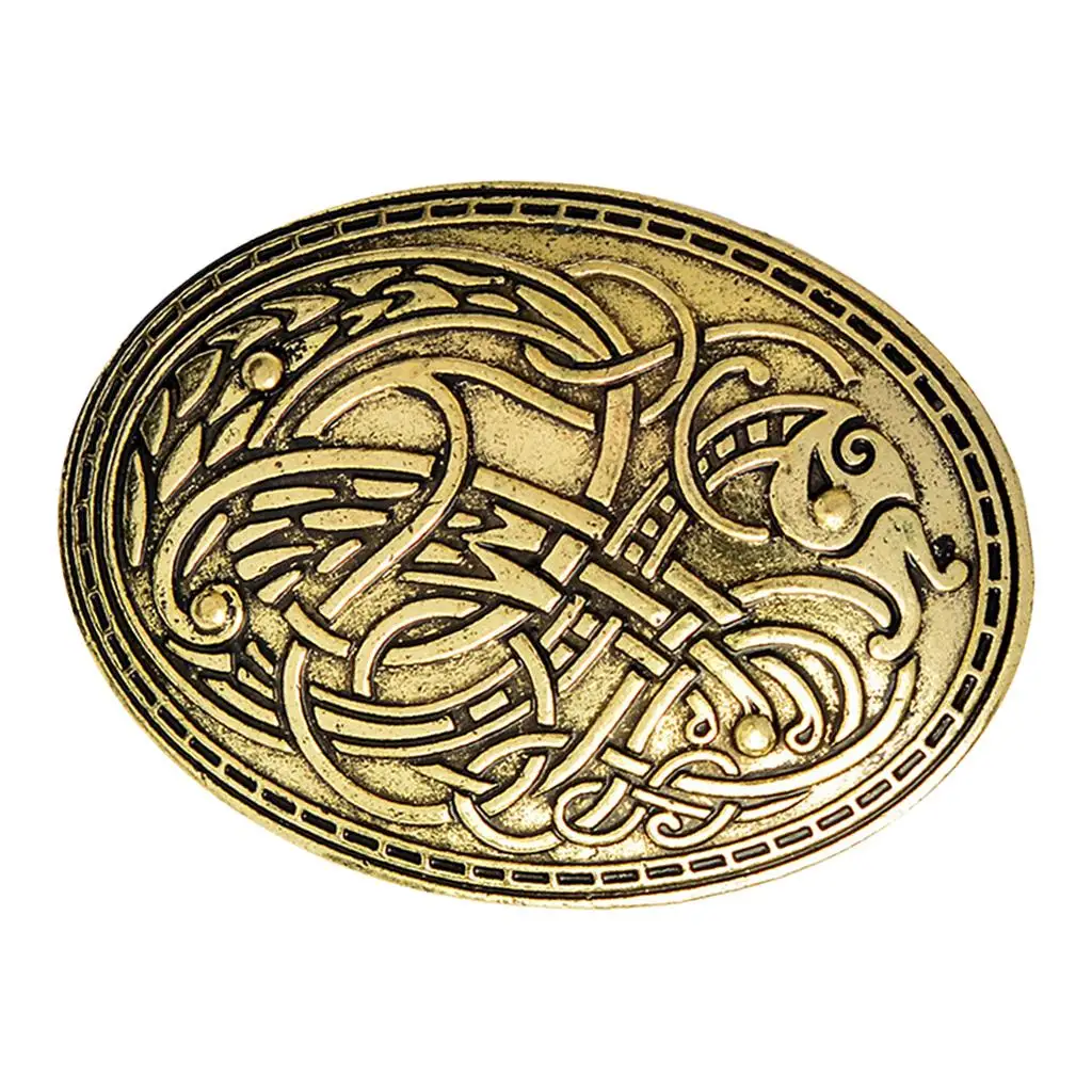 Broche viking vintage com fivela e fecho para roupas