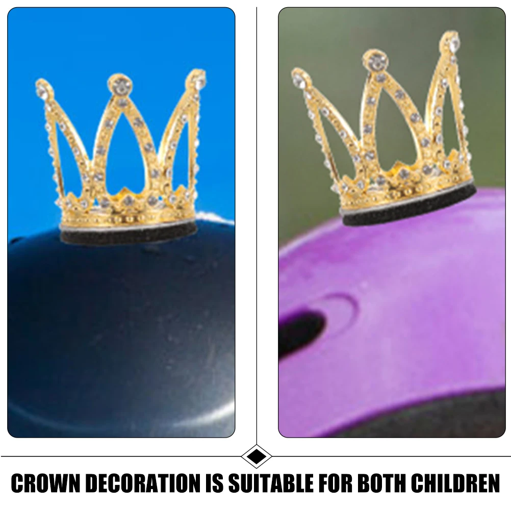 

2pcs Decoration Rhinestone Crown Motorcycle Accessory Silver Electric Bike Ski Accessories Women Rider Gear Easy