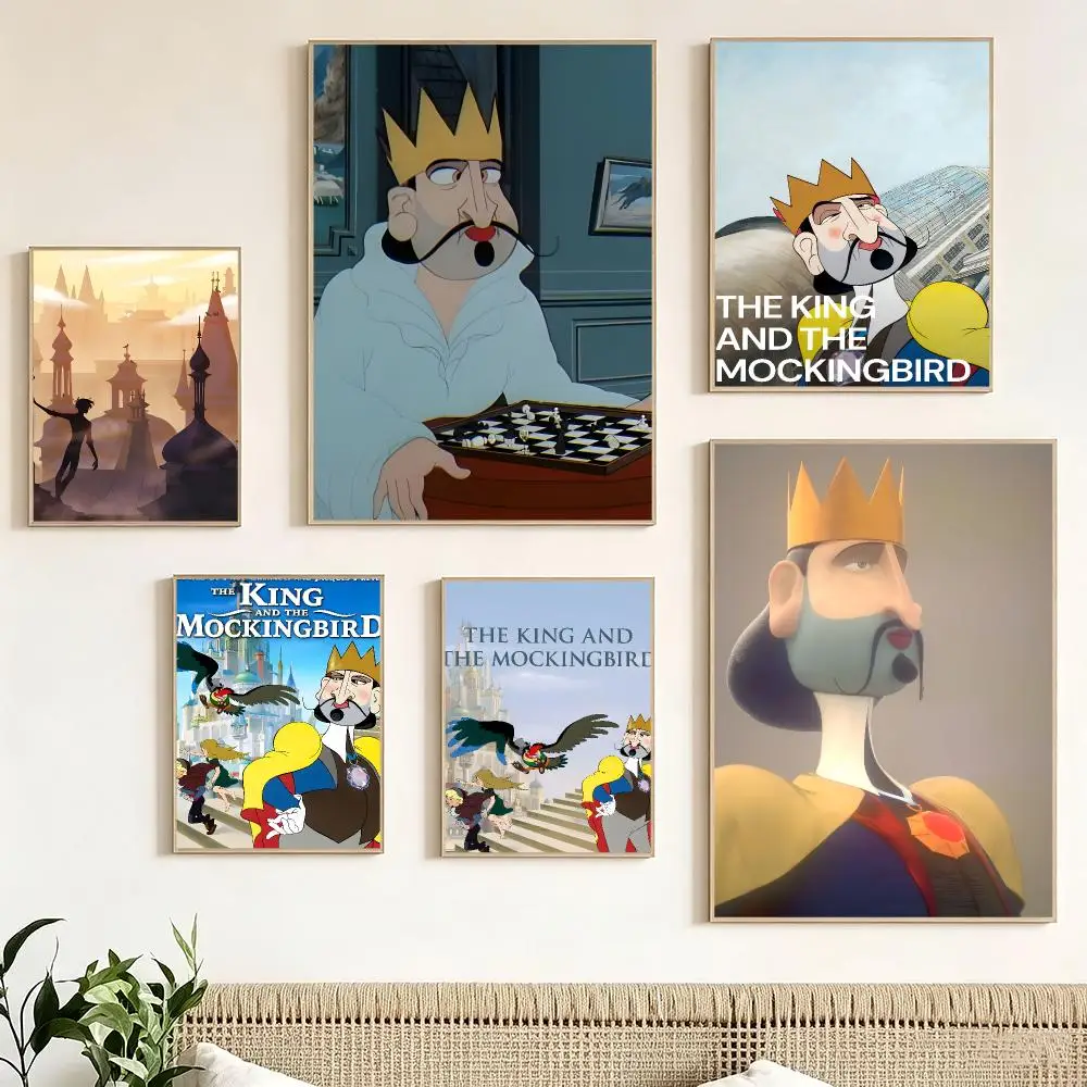 Cartoon T-The King and the Mockingbird Poster Pegatina artistica HD autoadhesiva impermeable para salon dormitorio