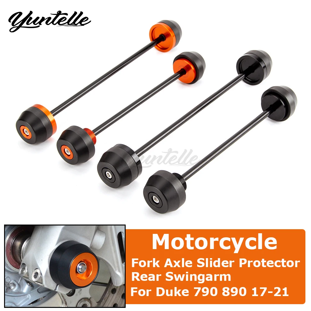 Front Rear Wheel Axle Fork Crash Sliders Protector For DUKE 790 890 2017-2021 2020 Motorcycle Accessories Axle Spindle Swingarm