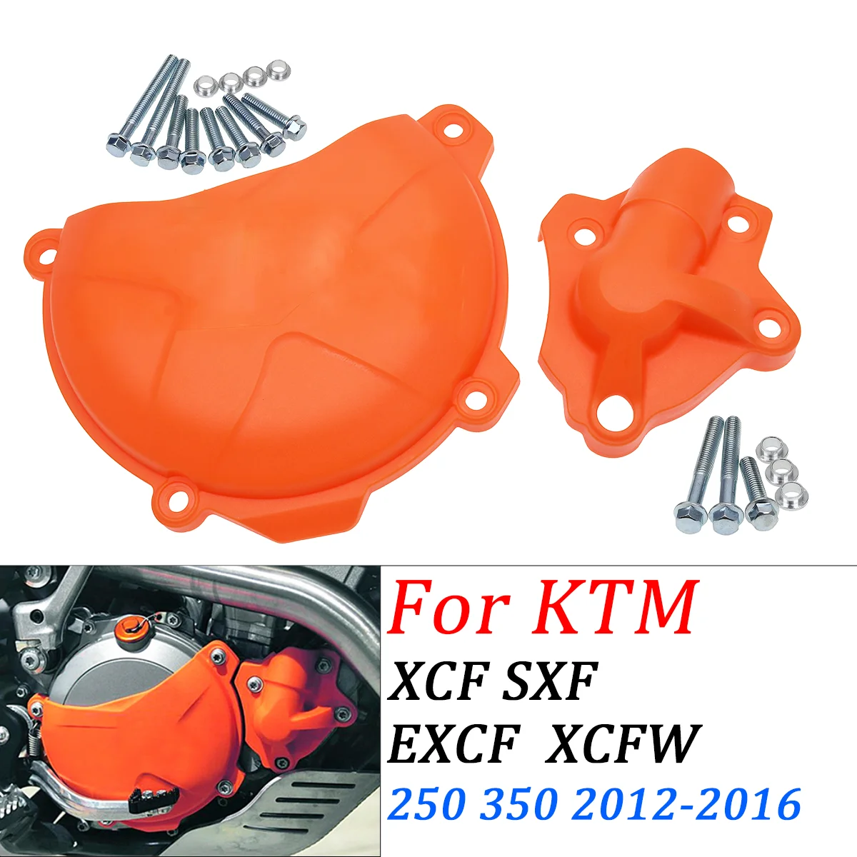 Osłona sprzęgła Osłona pompy wodnej do KTM 250 350 SXF EXCF XCF XCFW FREERIDE 2011 2012 2013 2014-2016