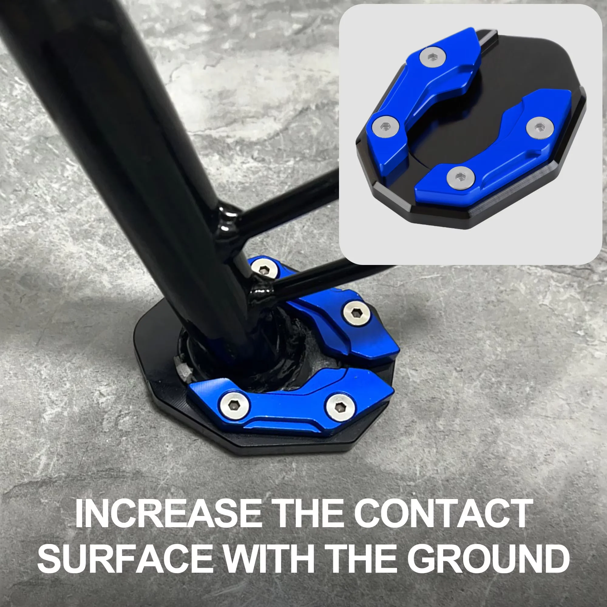 1Pc Motorcycle Tand Extender Foot Side Stand Extension Pad For NMAX Side Stand Enlarge Support Plate Auxiliary Bracket Extension image 2
