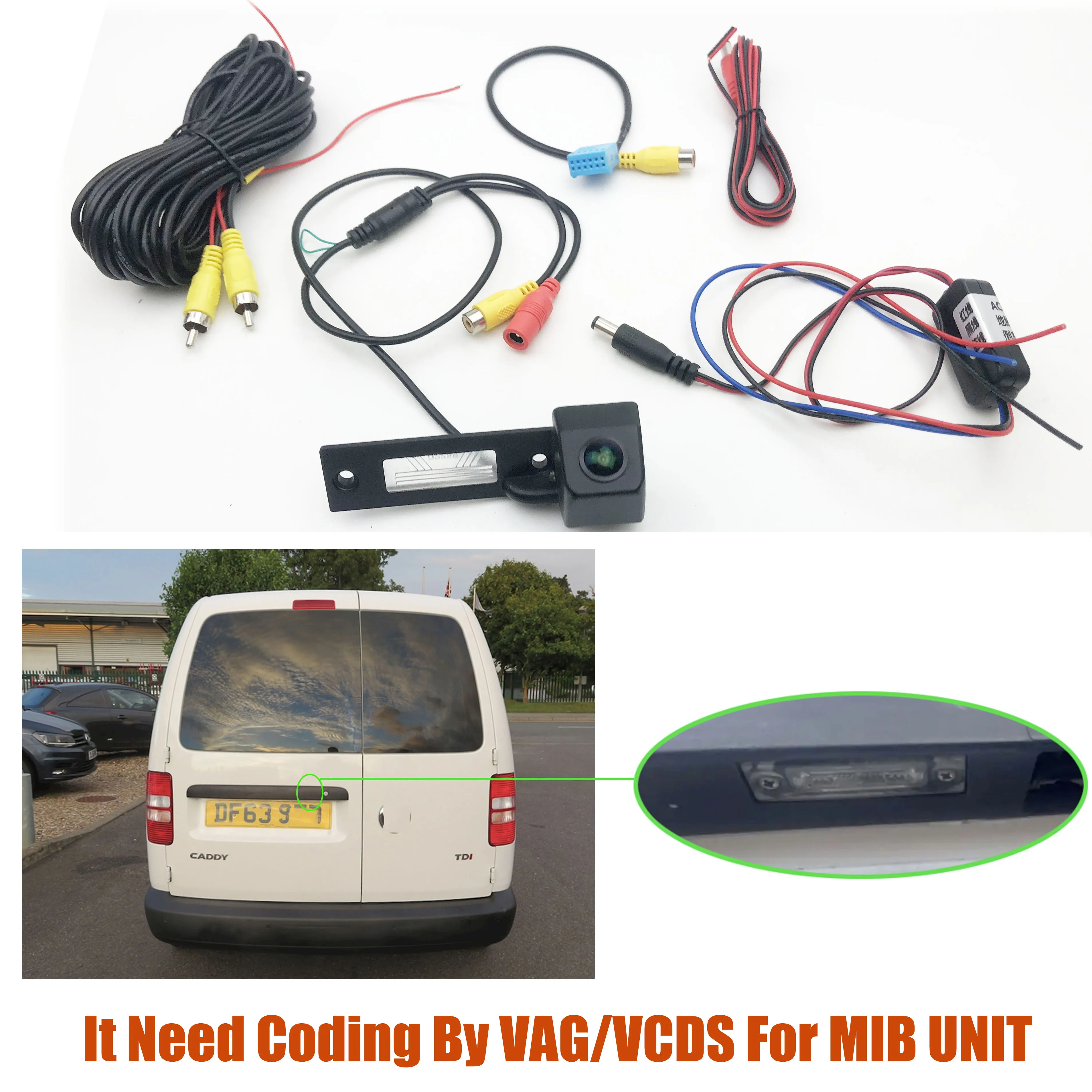 VKAUTO Car Camera For Vw Caddy 2K 2016~2020 Parking backup Camera Work With MIB2 Unit image 3