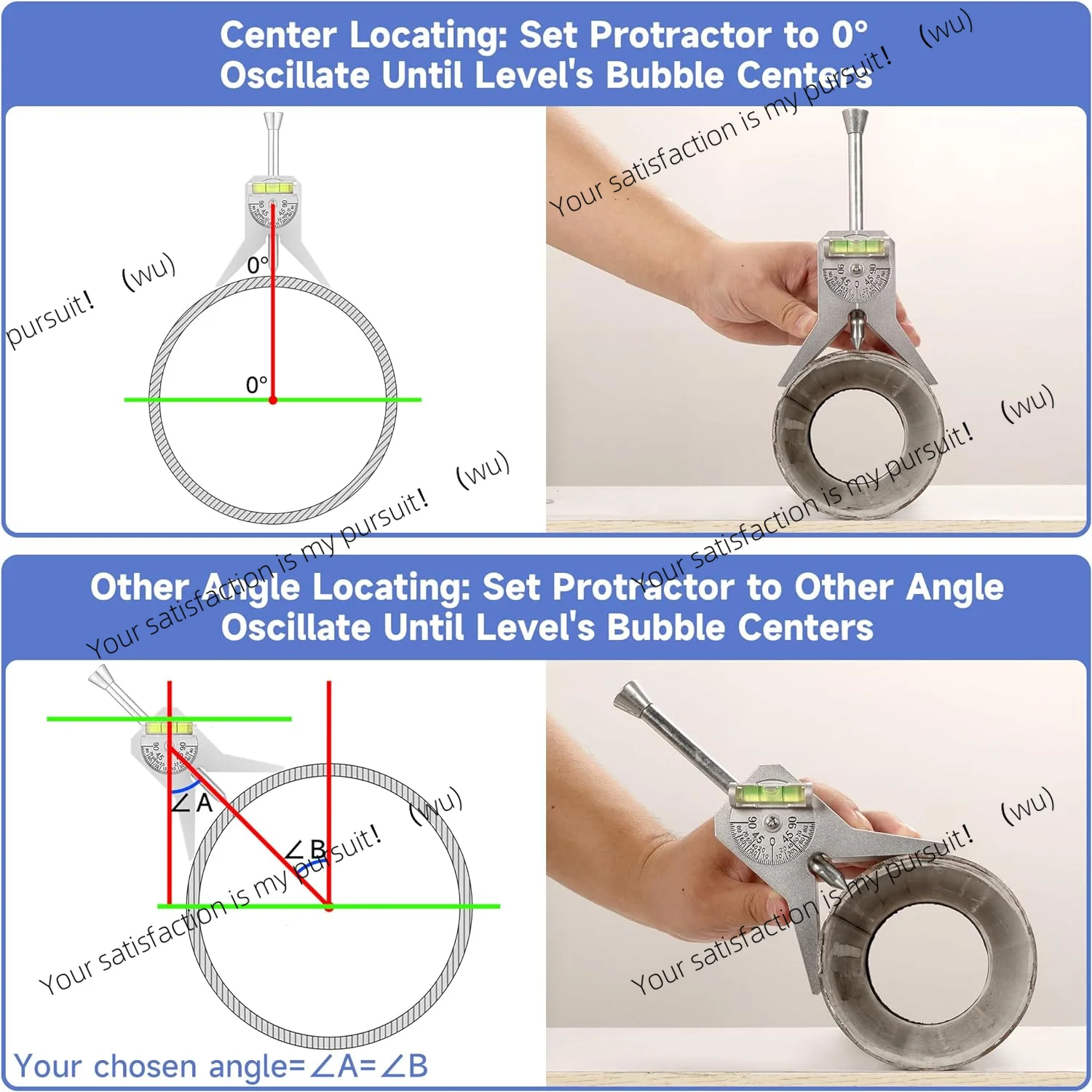 Manual Tube Marker Centering Tool Safety Pipe Center Finder Y-Type 4 Inch Safety Pipe Marker Centering Head Tool