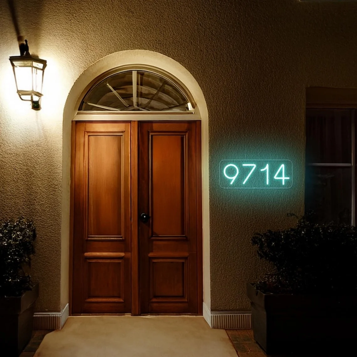 

House Number Neon Sign Custom Address Sign Custom House Number Sign House Number Art Decor