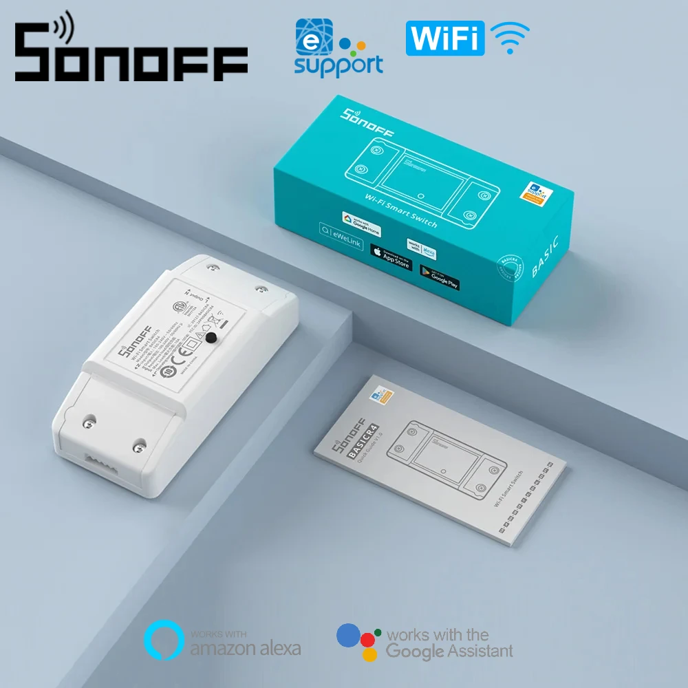 SONOFF 기본 R4 와이파이 스마트 스위치 모듈, DIY 차단기 ESP32 칩, Ewelink 앱 제어, 스마트 홈, 알렉사, 구글 어시스턴트 앨리스