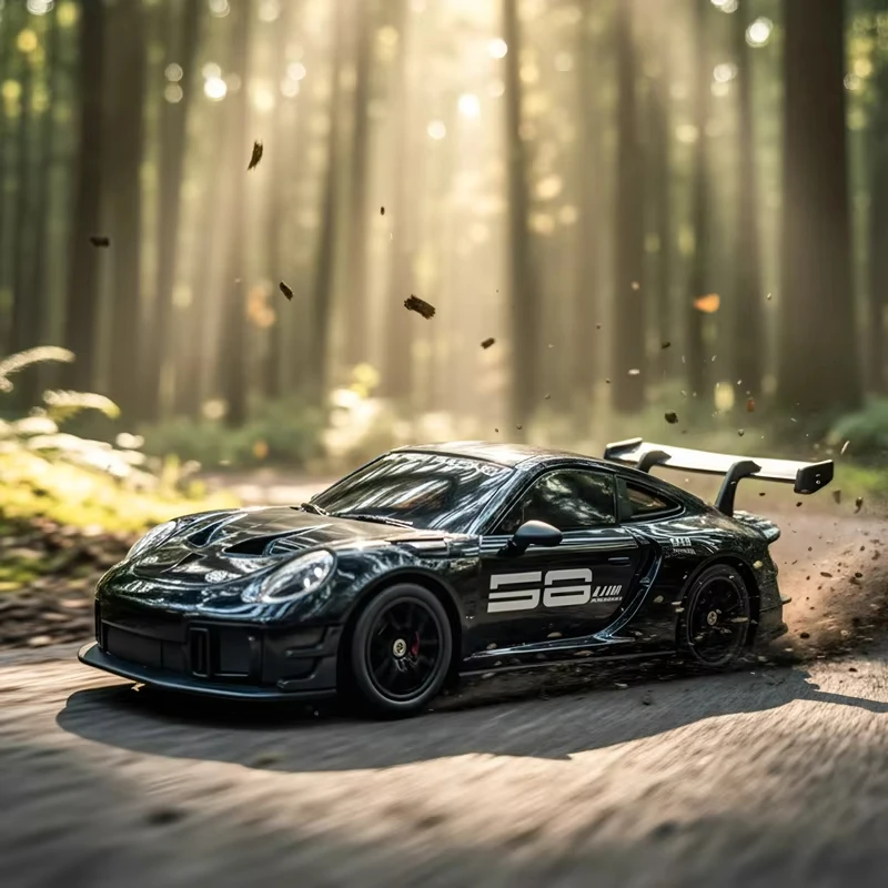 Mini carro de controle remoto com tração nas quatro rodas, dublê de corrida, tecnologia de carro de deriva de alta velocidade, sentido legal, luzes de carro, carro de corrida