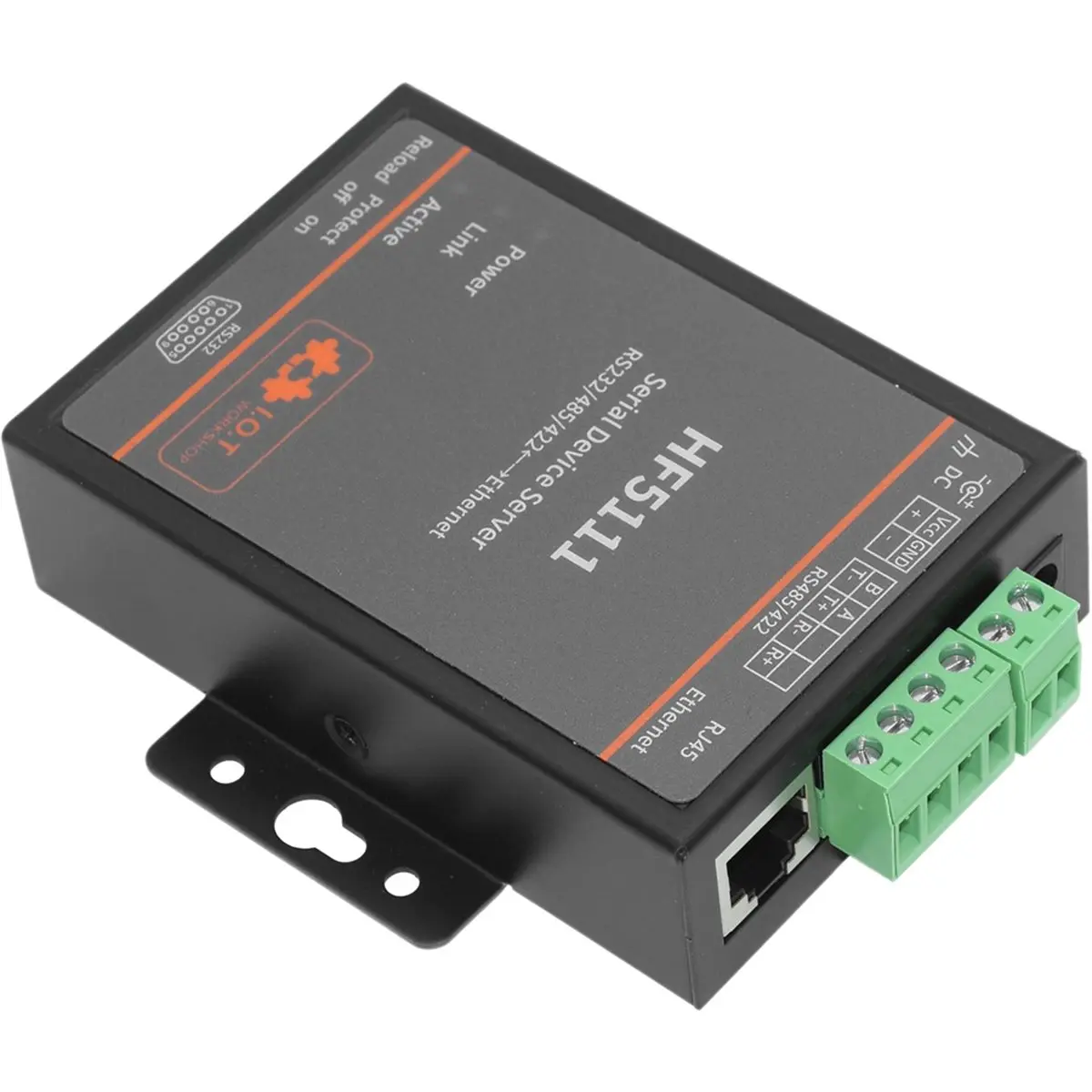 Serial Port RS232 RS485 RS422 to Ethernet Server Converter HF5111 IOT Device Support Modbus US Plug