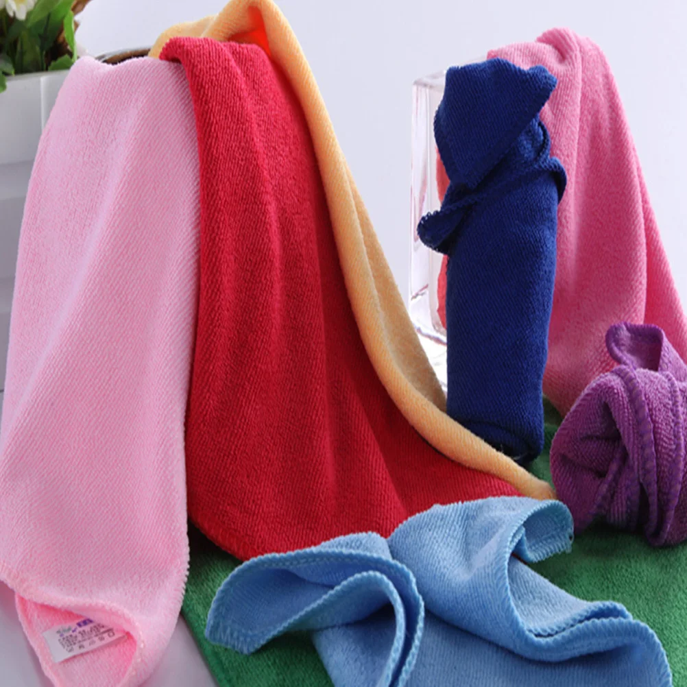 

50Pcs 140g Microfiber Towel Soft Skin-Friendly Highly Absorbent Practical Use Bathroom Face Washing Cloth Mixed Color