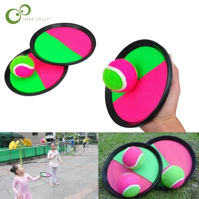 1 Set Kids Sucker Sticky Ball Toy Outdoor Sports Catch Ball Game Set Throw And Catch Parent-Child Interactive Funny Outdoor Toys