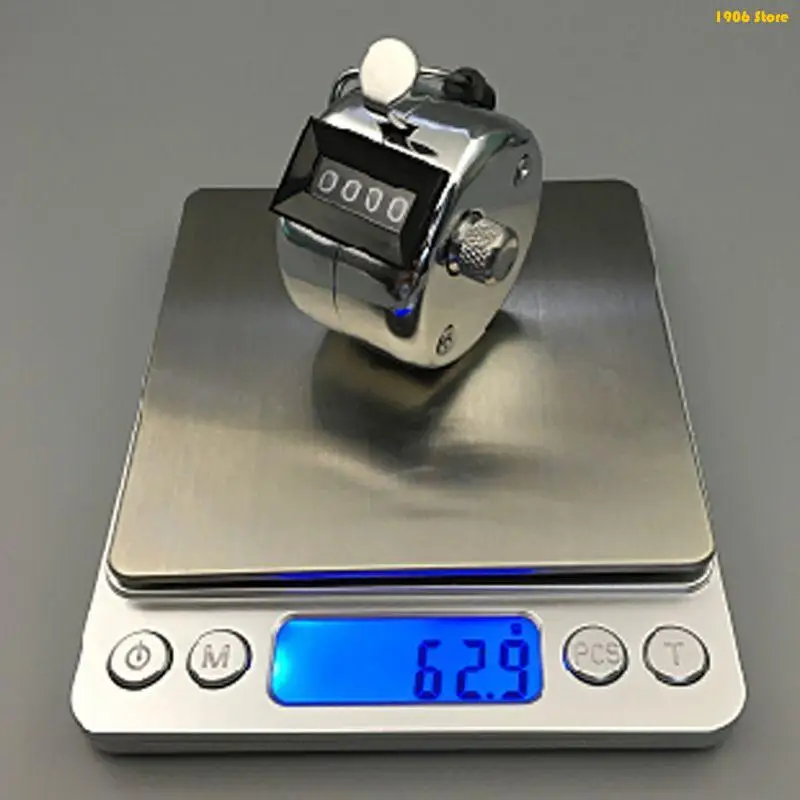 U1JB Portable Hand Tally Counter Clicker Golf Manual Counter Lap Counter with 4 Digit