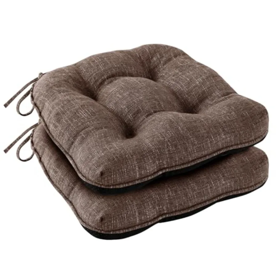 

Chair Cushions for Dining Chairs Set of 2 Kitchen Chair Cushions Chair Pads with Ties and Non Slip Backing Tufted Memory Foam S