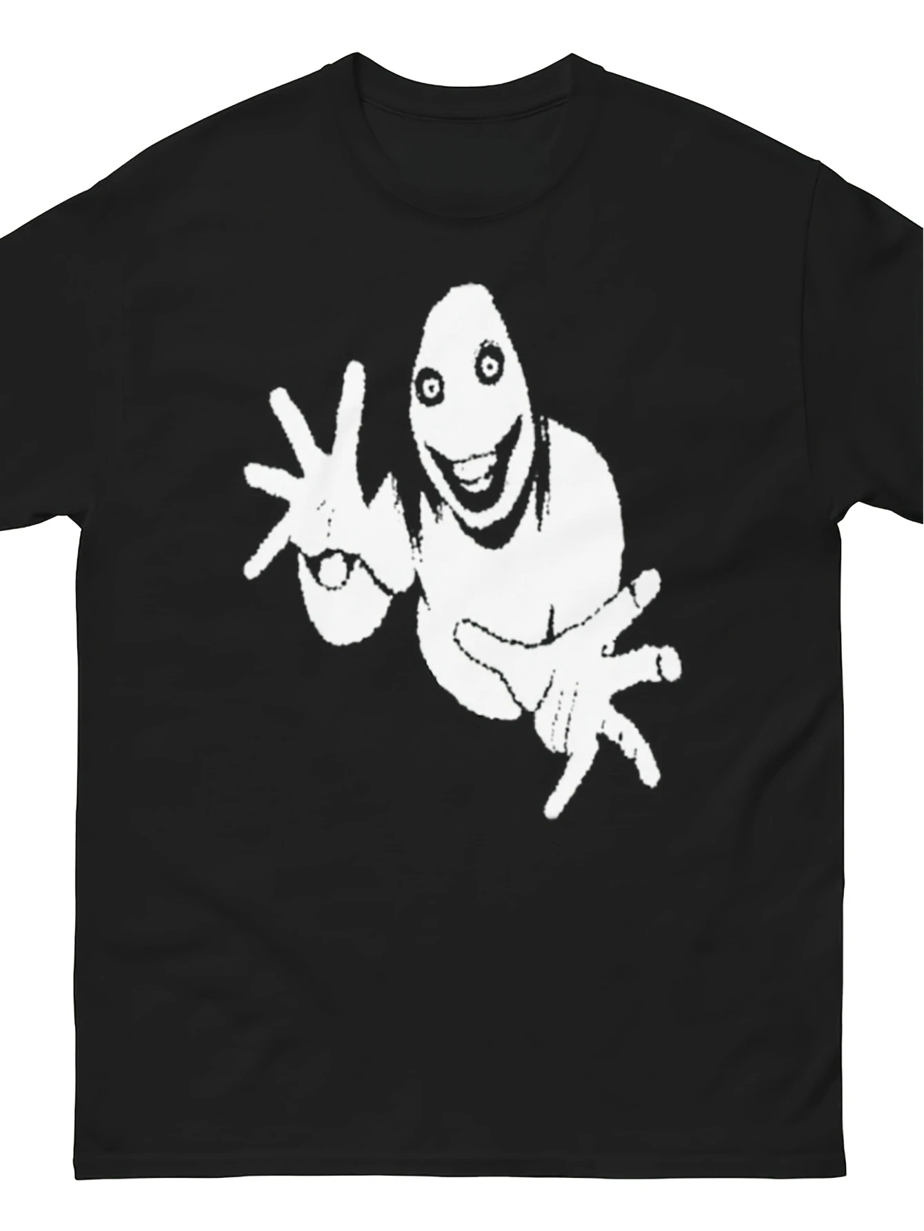 Jeff the Killer Creepypasta Graphic T-Shirt – A Casual Crewneck for Fans of Classic Horror Memes and Internet Culture