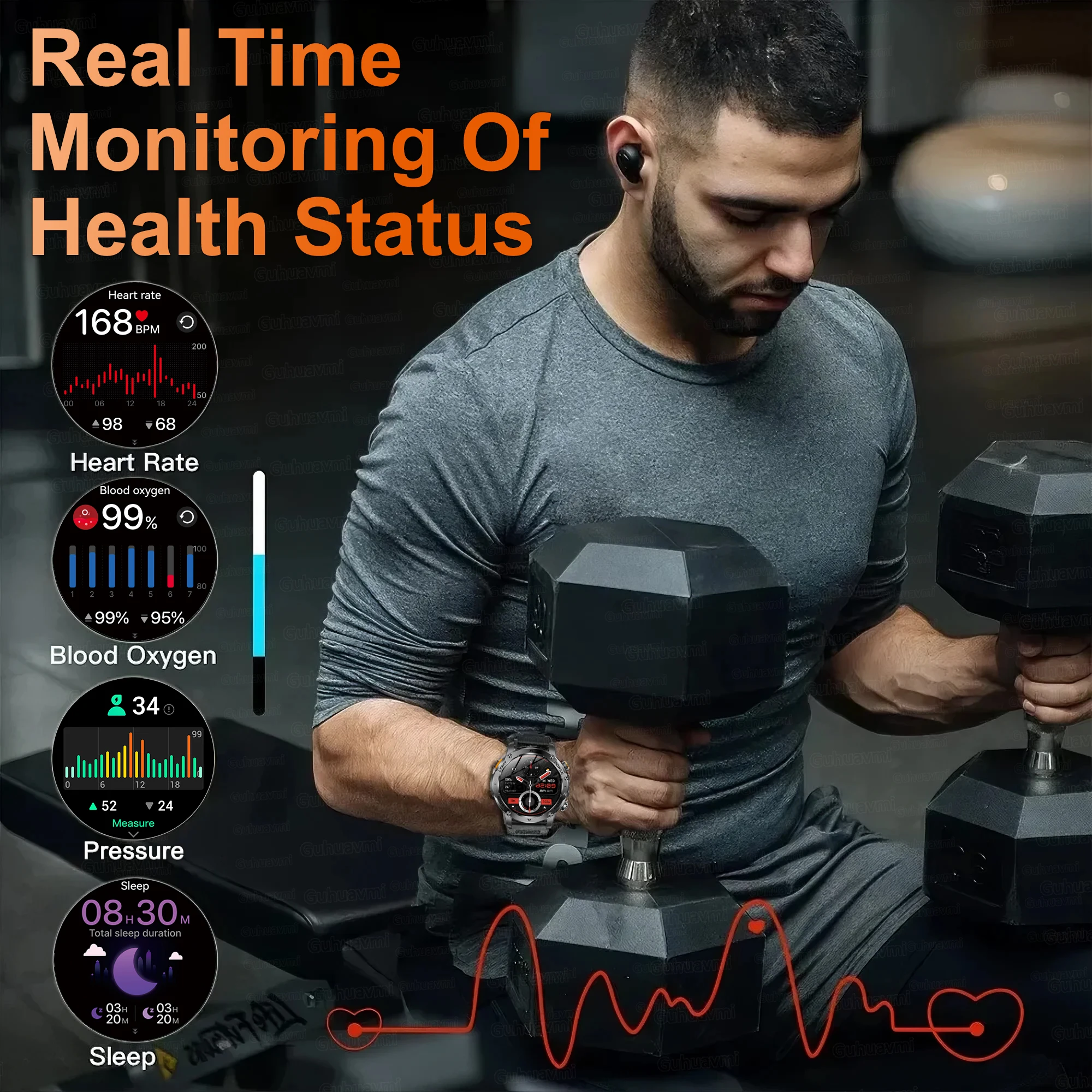 جديد T-REX3 الترا 1000mAh بطارية GPS الساعات الذكية 5ATM مقاوم للماء 100 + مصباح يدوي رياضي معدل ضربات القلب الرياضة ساعة ذكية 2025 رجل