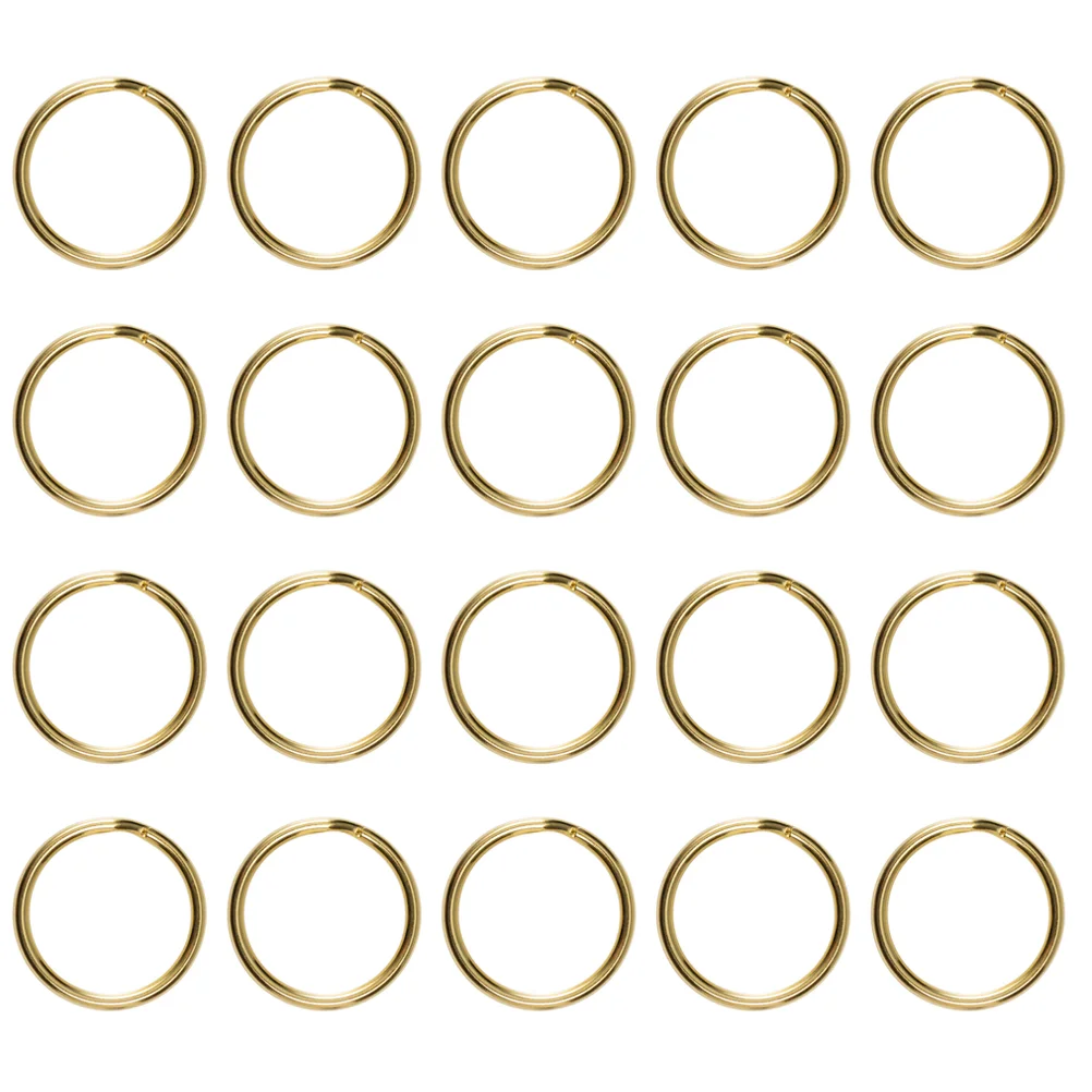 20pcs DIY Round Rings Metal Circle Loops Key Holder Key Chain Making Supplies DIY Rings Loop for Keychain Making