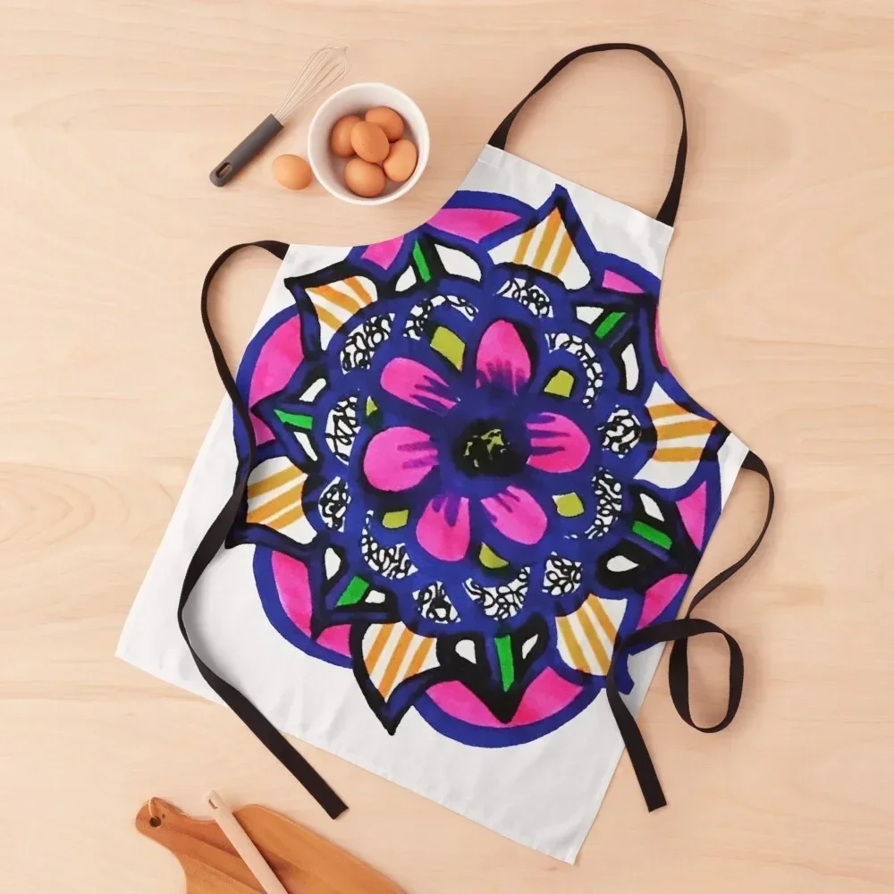 mandala flower Apron Kitchen Items waiter Apron