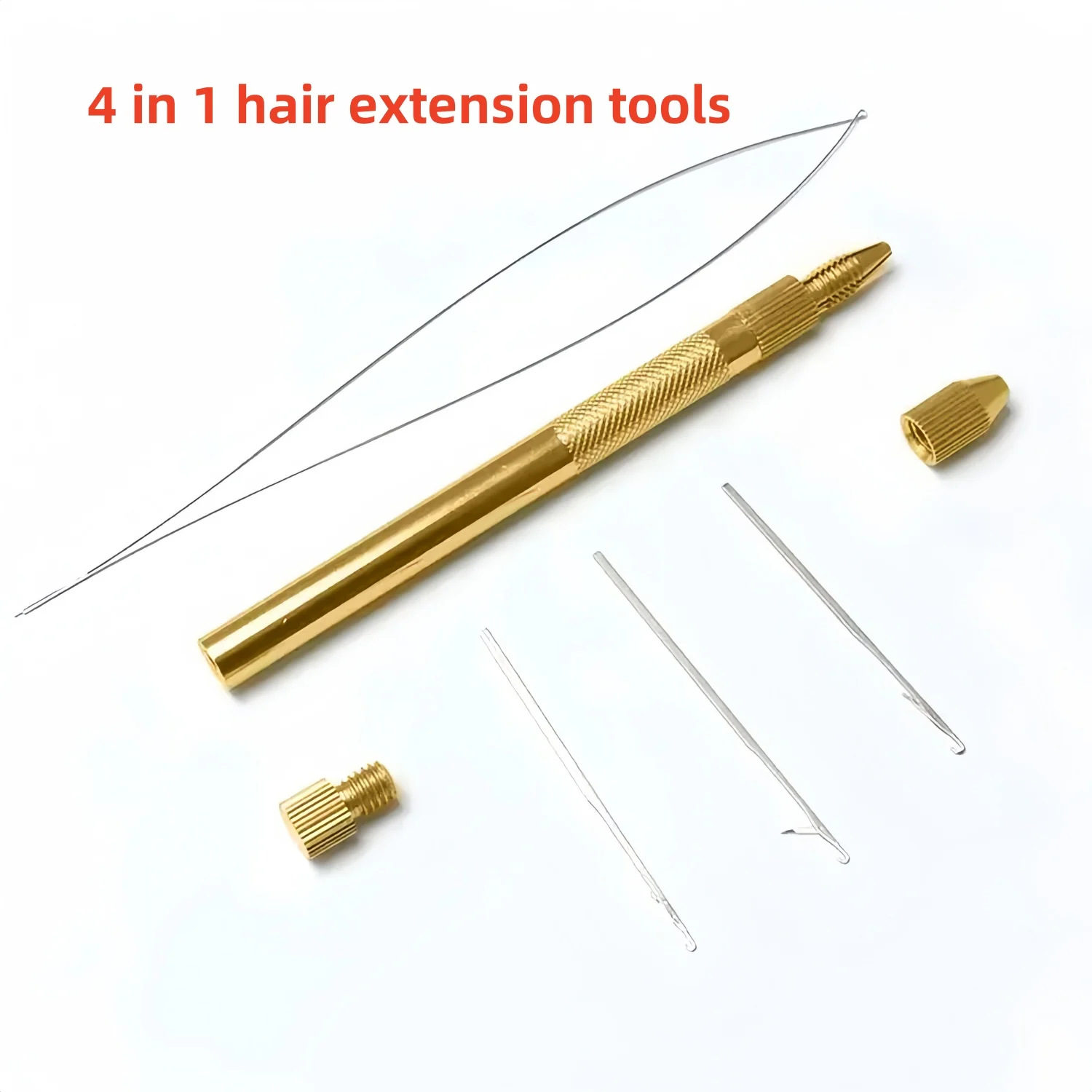 

4-in-1 Hair Extension Tools Dreadlock Knitting Needles Wig Making Tools Ventilation Needles for Lace Wigs