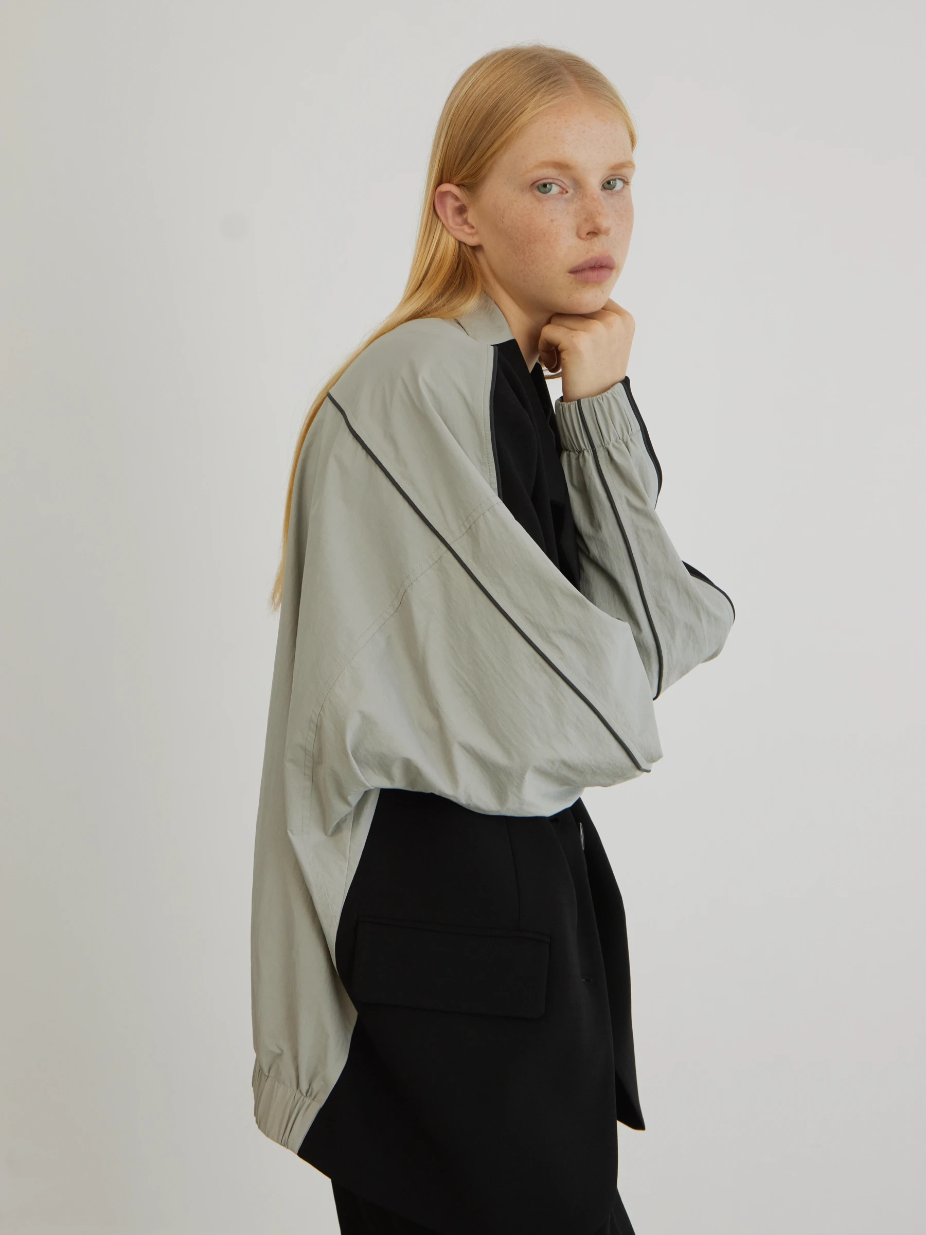 

Костюм Heemmi в стиле пэчворк, осень 2024, новинка, спортивный, для активного отдыха, с контрастными цветами, длинный рукав, повседневная одежда