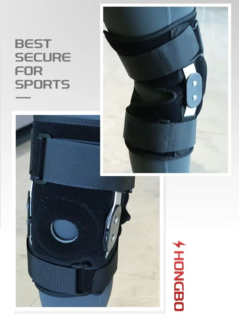 Sports Shock Absorption Protection Compression Fitness Running Aluminium Plate Support Strap Knee Pads Medical manufacturer