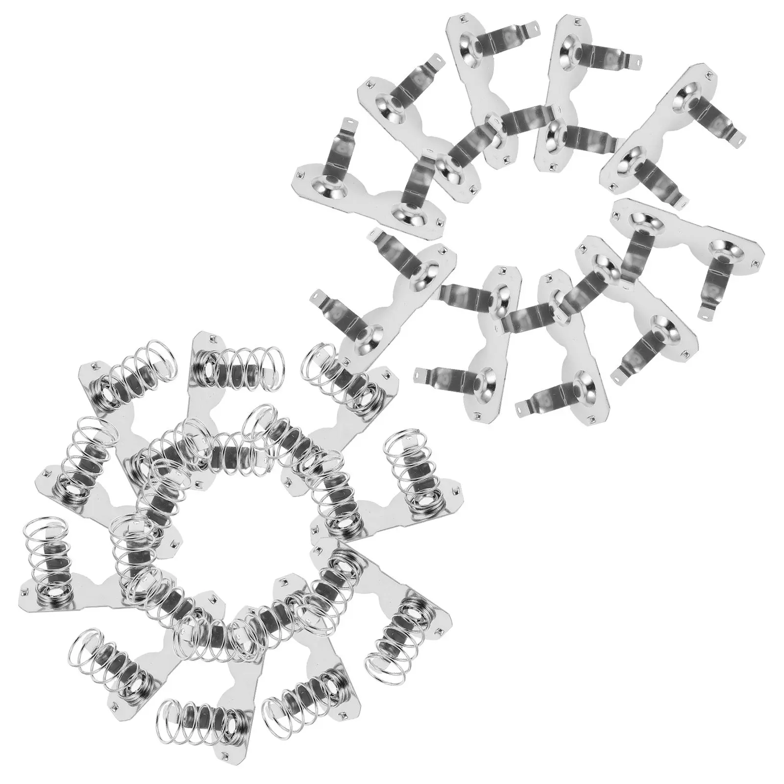 10Sets Battery Spring Plate Set Wear Resistant Elastic Metal Contact for 18650 Battery Conversion Ideal for Flashlight and