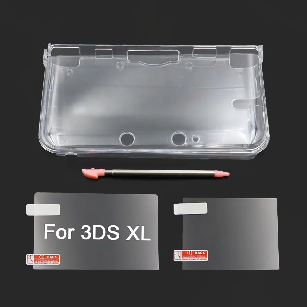 Für 3DS XL/LL geteilte transparente Schutzhülle, Kunststoff-Schutzfolie, Kunststoff-/dehnbarer Metall-Touchpen – Detail 9