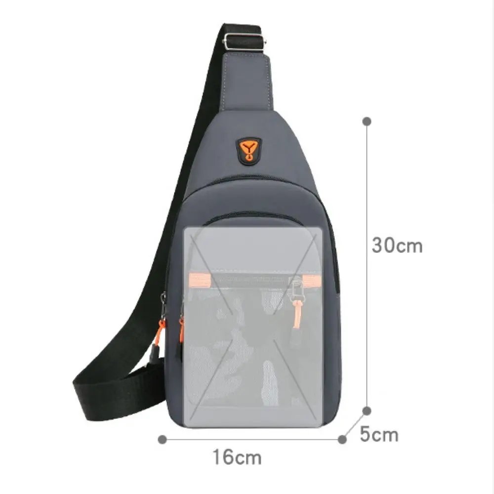 Oxford Cloth Men Chest Bag Large Capacity Chest Pack Casual Sling Bag Sports Male Shoulder Bag Outdoor Crossbody Bag