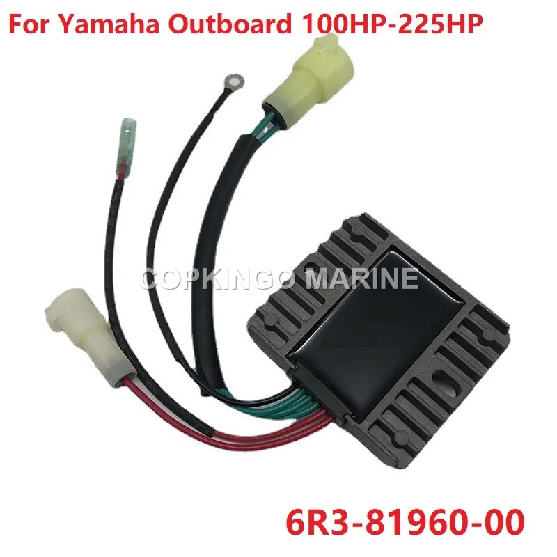 Boat Voltage Regulator Rectifier 6R3-81960-10 for Yamaha Outboard Engine 100HP-225HP