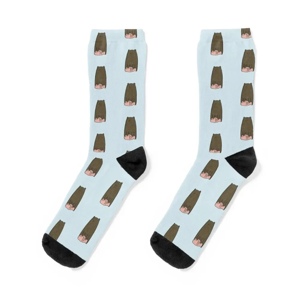 

Grizzly Bear Loves Salmon So Much! Socks Non-slip hip hop kids fashionable Socks Ladies Men's