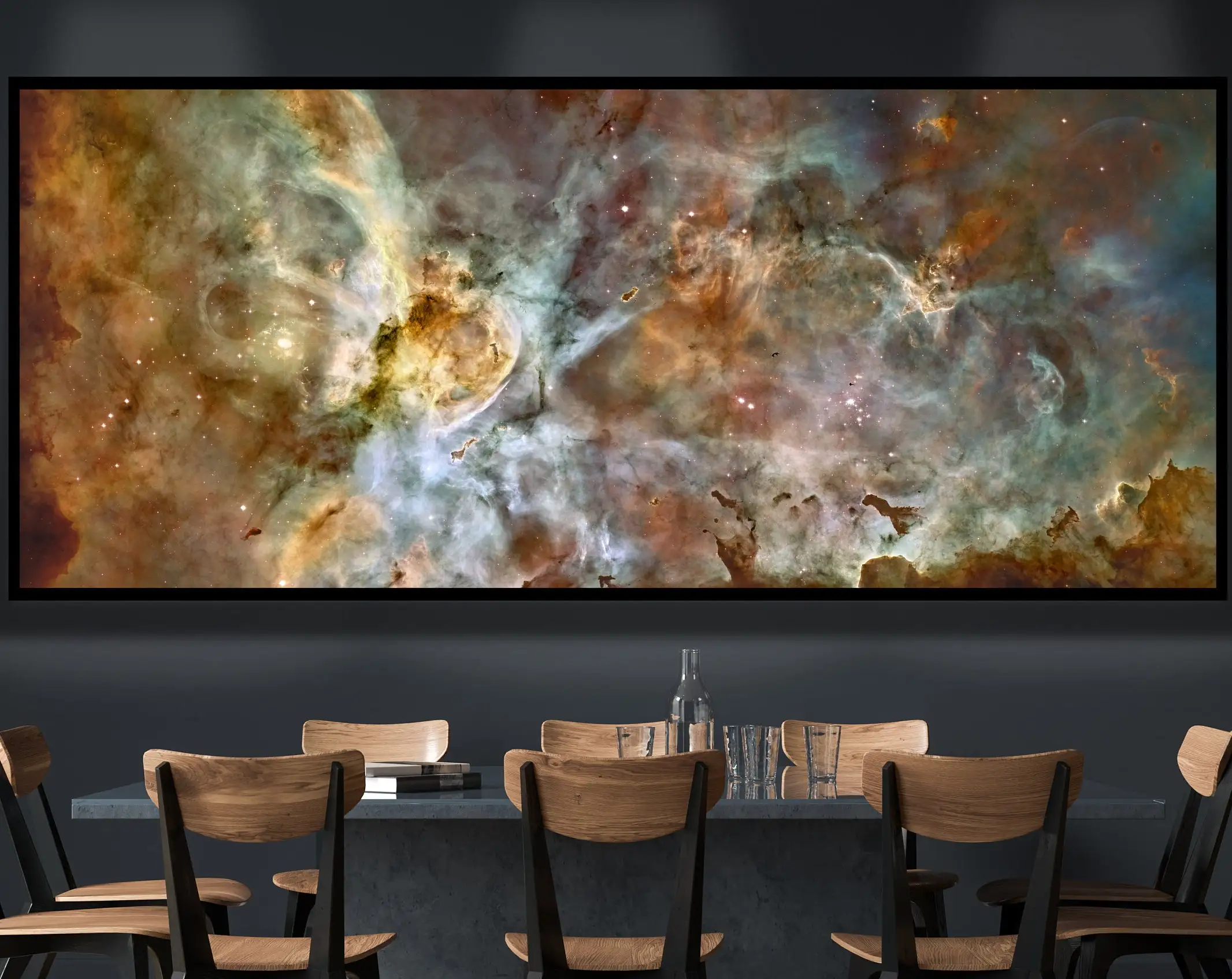 Hubble Telescope Carina Nebula Space Canvas Print Poster Wall Art Celestial Stars Photo for Gift Living Room Home Decor Cuadros