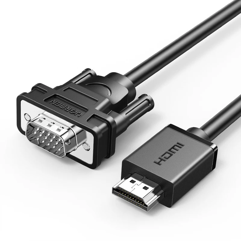 UGREEN HD MI a VGA Cable 1080P HD-MI macho a VGA macho M/M Cable convertidor de vídeo adaptador VGA