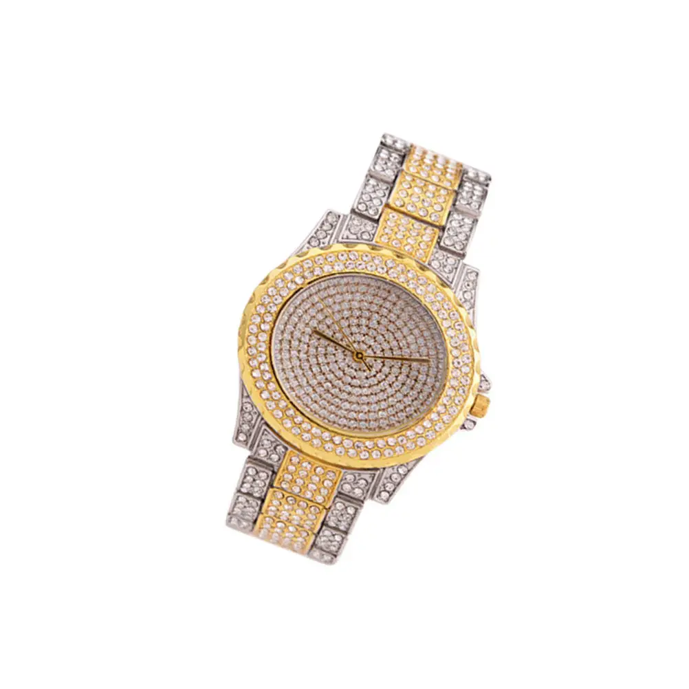 1Pcs Rhinestone Women Watch Stylish Quartz Movement Steel Strap Wristwatch Elegant for Mother's Day New Year