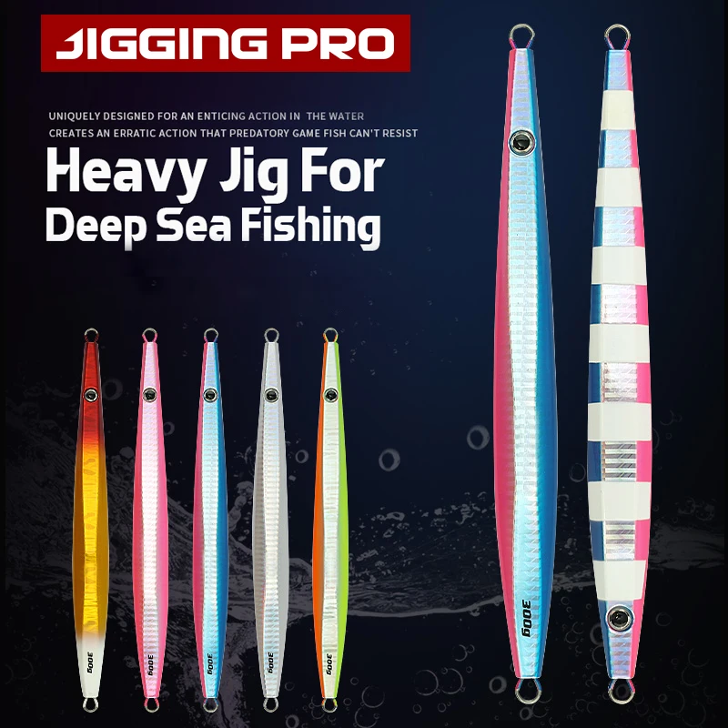 

JIGGING PRO Deep Sea Fishing Lure 300g 400g Large Vertical Metal Jigs Fast Sinking Jigging Lure Large Gram Weight Lure Tuna