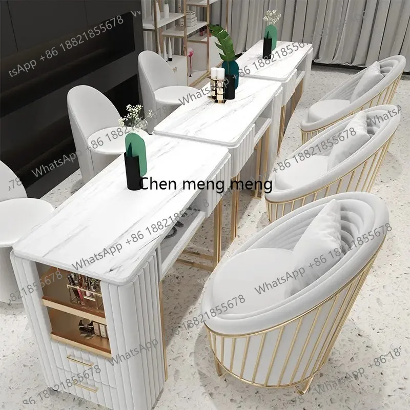 Nordic Marble Manicure Table Chair Set Modern Designed Multifunctional nails table Creative Salon Furniture tavolo manicure