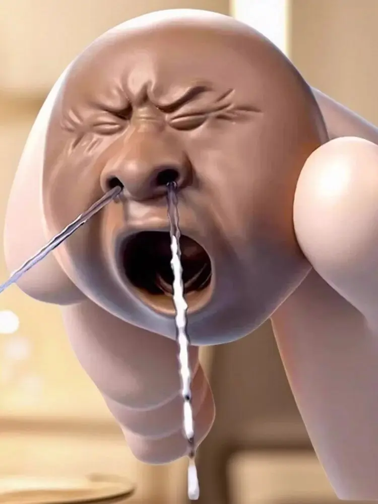 3 stücke Trick Gesichts Yawning Wasser Spray Spielzeug Prise Entspannung Spielzeug Porträt Druck Nase Spritzpistole Spielen Wasser Schlacht Stress Relief