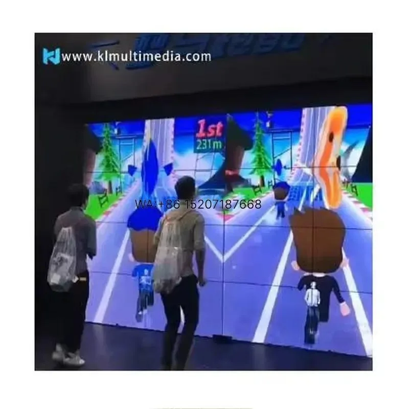 Wmwmnu AR Digital Sport Multiplayer Parkour Game Virtual Racing for Kinect Run Game