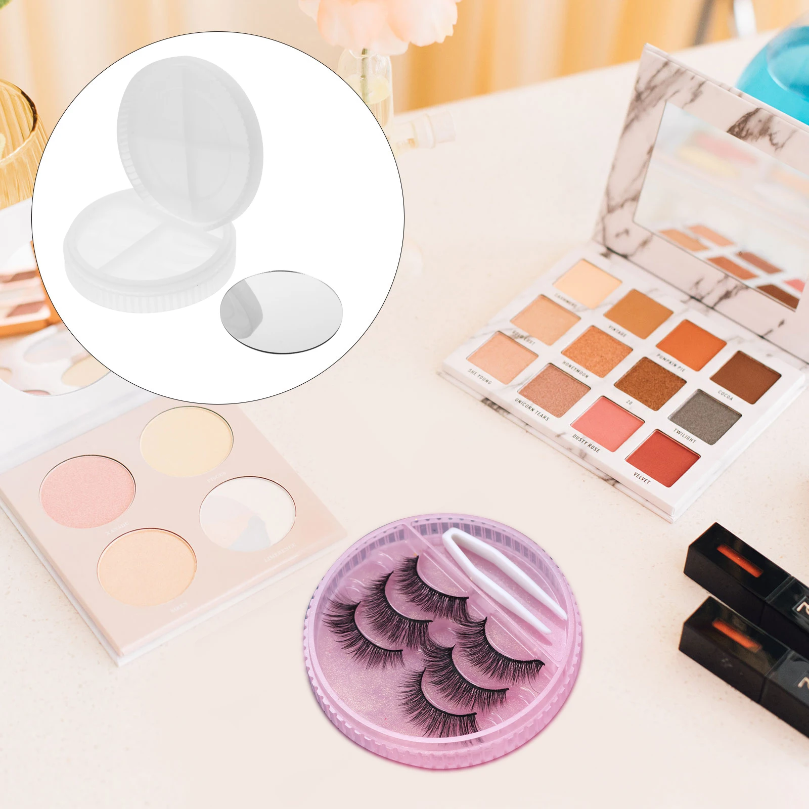 

Silicone Mold Eyelash Box Mirror Storage Container Casting Epoxy Jewelry Accessories DIY Craft Project Non Deformable Durable