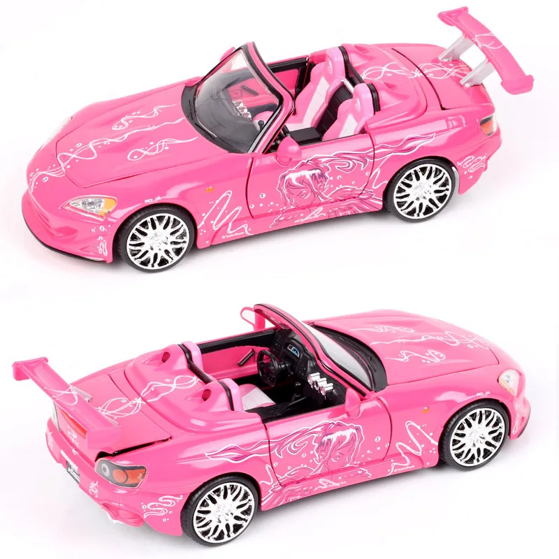 Car Only Jada 1:24 Scale 2001 Suki Honda S2000 Convertible Racing Car Model Diecasts & Toy Vehicles Furious Pink Thumbnails