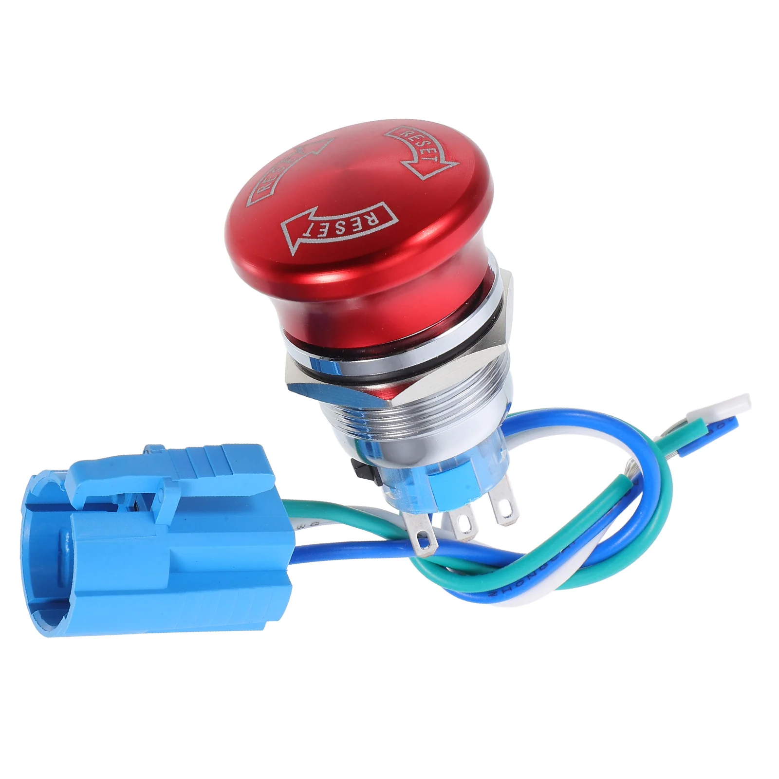 

1 set Metal Stop Button Switch 22mm Stainless Micro Switch Button Steel Red 12-220V Latching Compact Safety Electrical