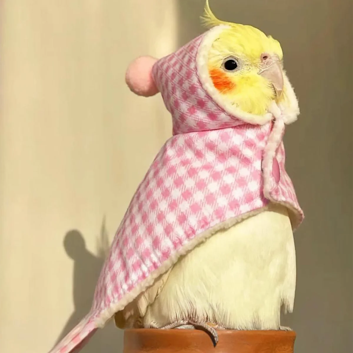 E9 Cute bird clothes, bird cape, thick bird jacket, bird diaper, parrot dress, tiger pattern peony suspender diaper flight suit view 6