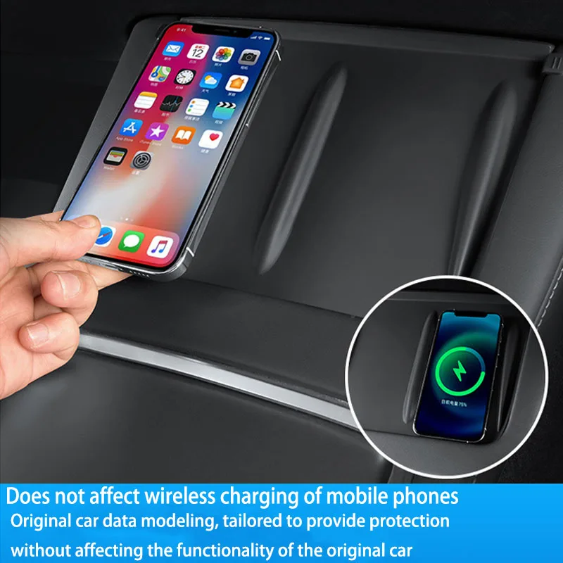 For Tesla Model 3 Highland2024 Silicone Mat Central Control Phone Wireless Charging Pad Protective Silicone Anti-Slip Cover Case
