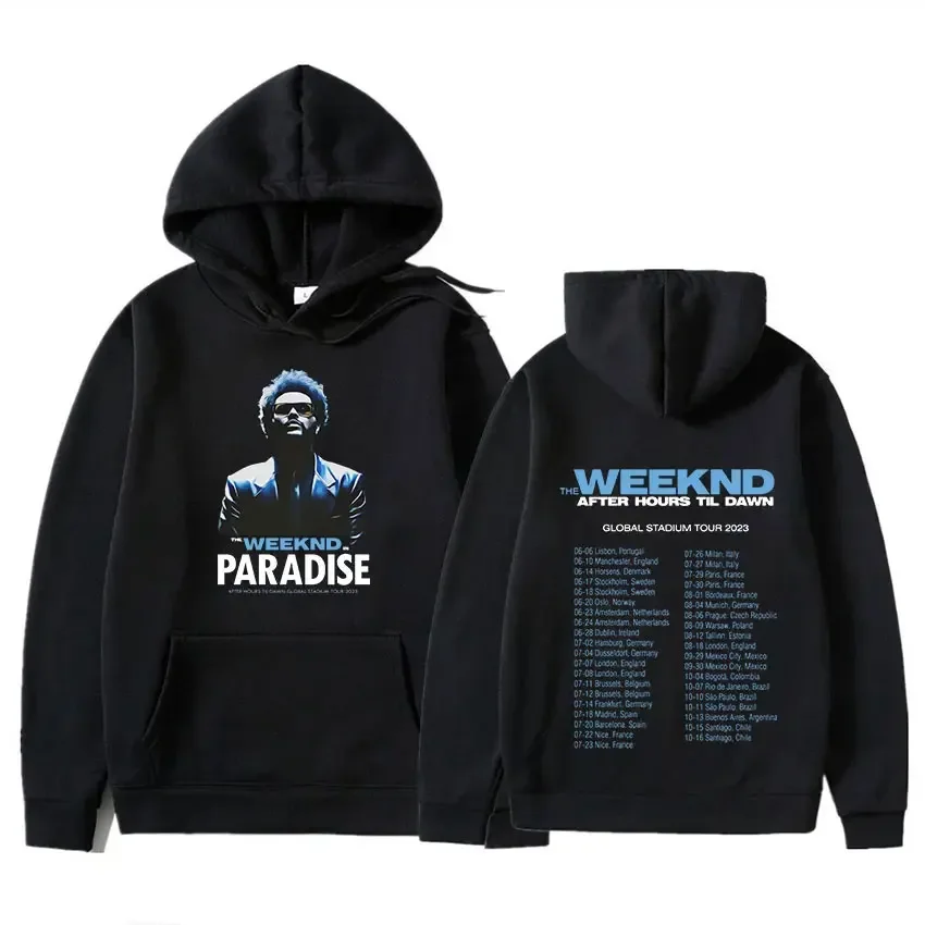 Retro The Weeknd Graphic Hoodie After Hours Til Dawn Oversized Sweatshirt Men\'s Women\'s Hip Hop Rock Hoodies Harajuku Streetwear