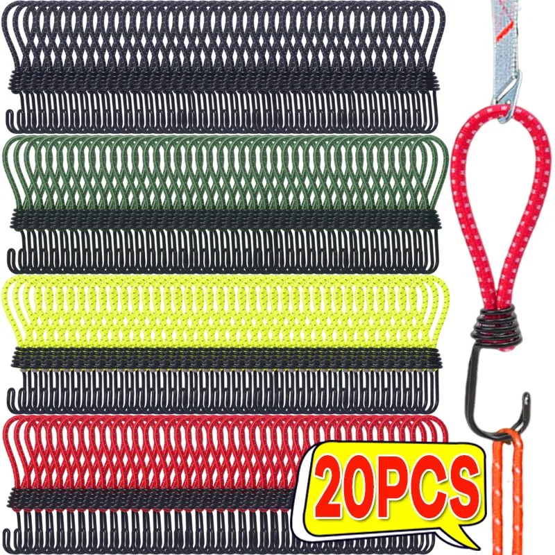 

Multi-Functional Outdoor Camping Sunshade Waterproof Fabric Tent Fixing Rope Hooks Tent Elastic Rope Hooks Camping Accessories